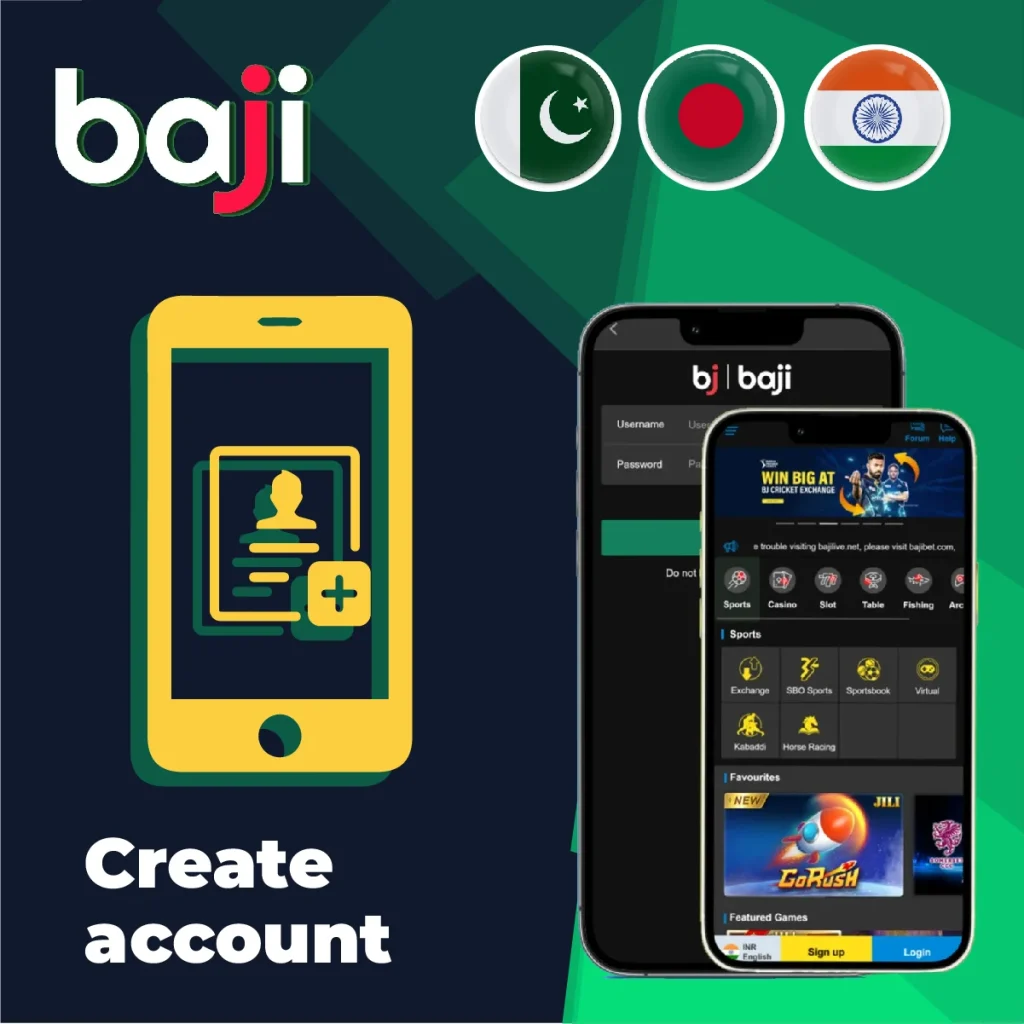 Baji Live একটি অ্যাকাউন্ট তৈরি করুন