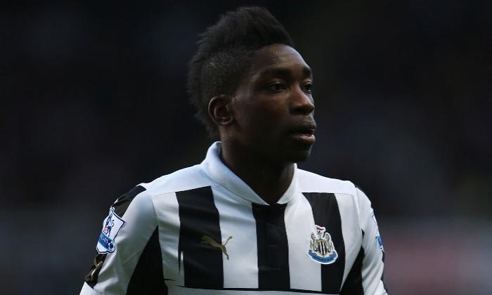  Ameobi in action for Newcastle