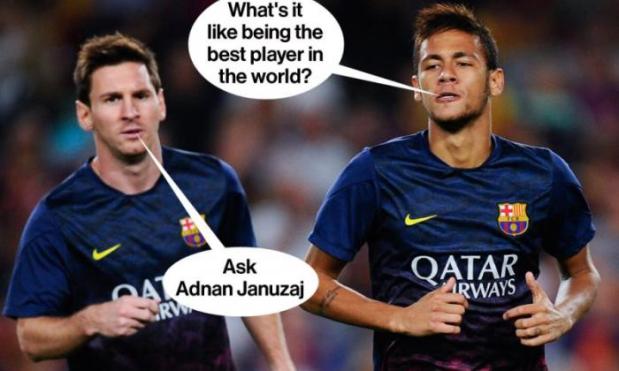 Messi and Neymar get caught up in Januzaj fever