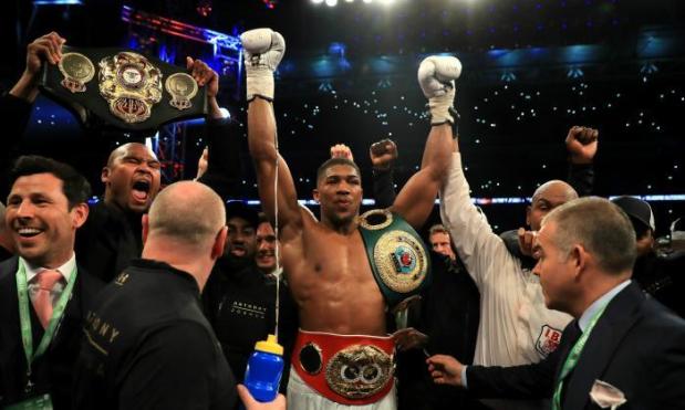 Anthony Joshua beats Wladimir Klitschko in heavyweight title fight at Wembley