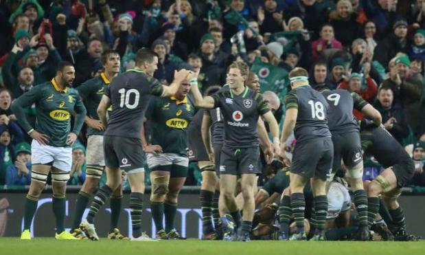Ireland 38-3 South Africa: Springboks lose out in Dublin 