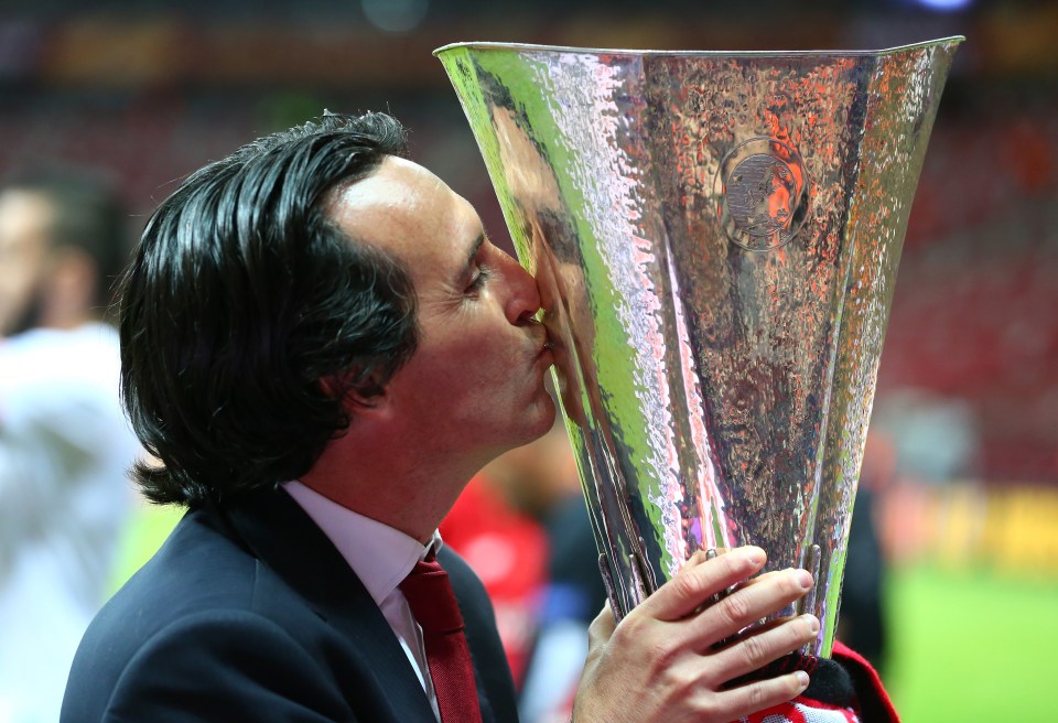 Unai Emery won the Europa League title for three straight seasons as Sevilla manager