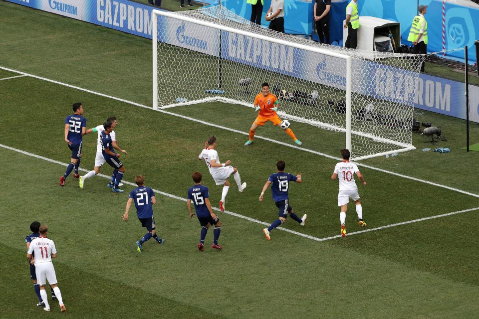  Southampton's Jan Bednarek struck a winning goal for already-eliminated Poland against Japan in Volgograd