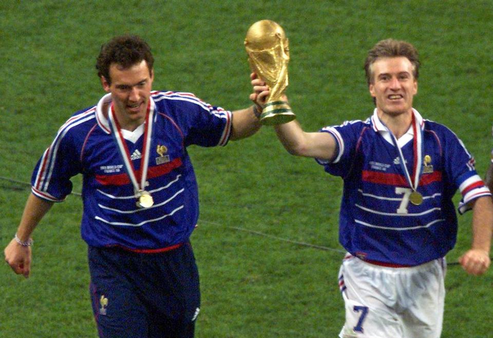  Blanc, left, won the World Cup in 1998 and then Euro 2000