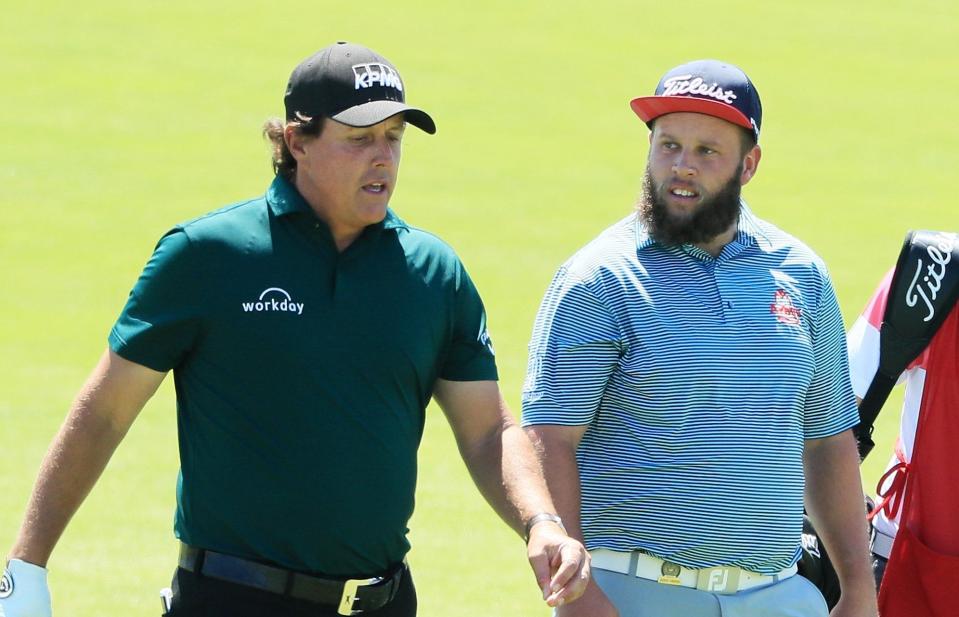  Andrew 'Beef' Johnston appeared as surprised by Mickelson's behaviour as everyone else