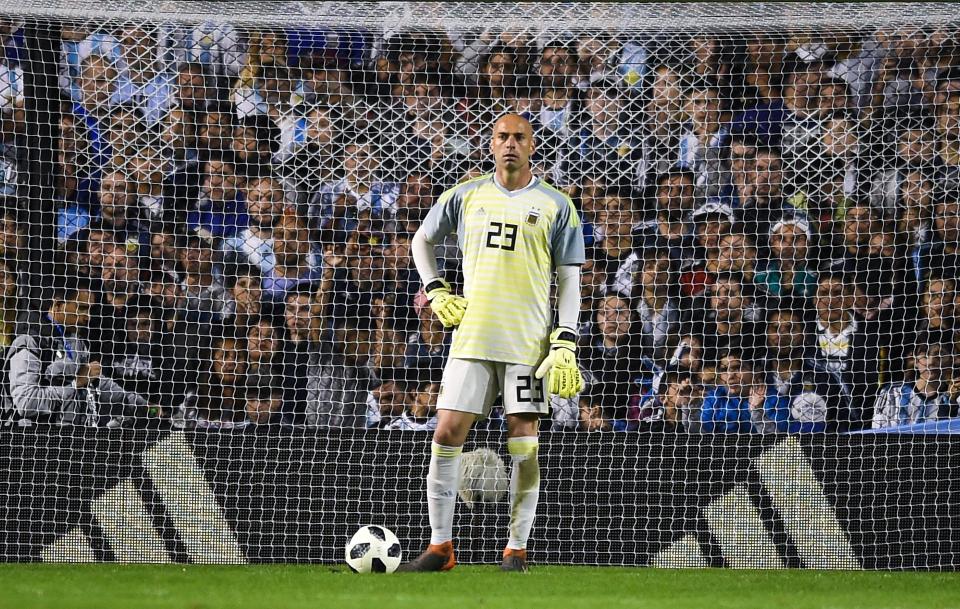  Chelsea goalkeeper Willy Caballero is set to start the tournament as Argentina's No.1.
