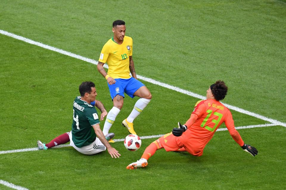  Ochoa kept Neymar at bay in the opening 45 minutes
