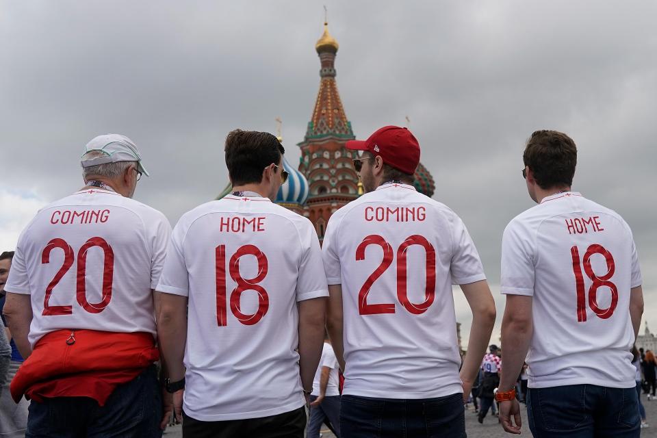  England fans have had a big presence supporting the Three Lions in Russia