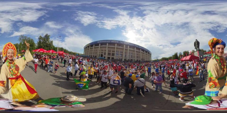  There were colourful scenes outside the ground pre-match