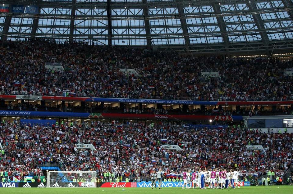  The Luzhniki Stadium was bouncing after the game