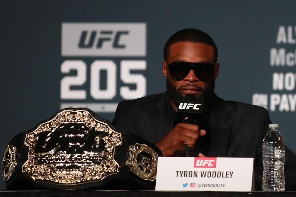  Woodley has been the UFC welterweight champion since beating Robbie Lawler in Georgia in 2016