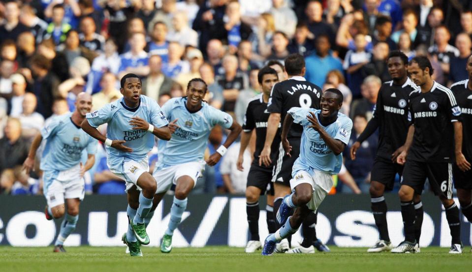  Robinho's first goal for City ironically came against Chelsea