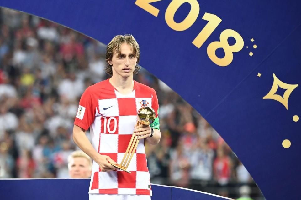  Modric was the World Cup Golden Ball winner