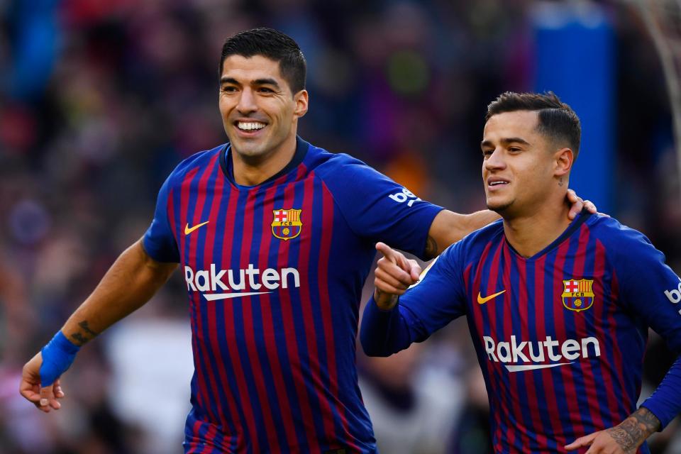  Coutinho and Suarez were on target at the Nou Camp