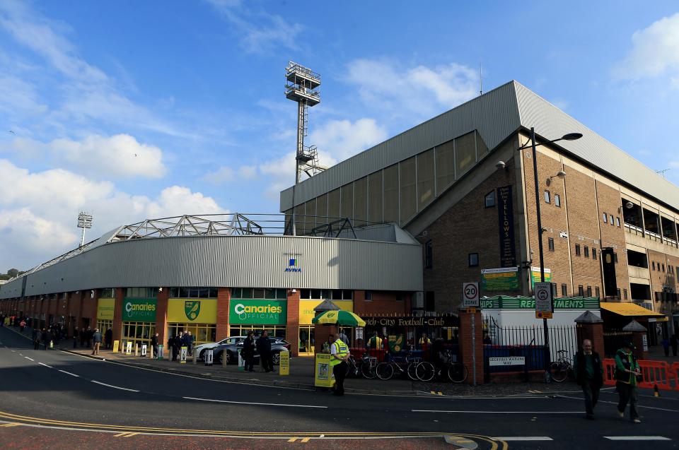  Customers at the Holiday Inn in Norwich have been advised not to drink in their rooms because it is situated between the stands of Carrow Road
