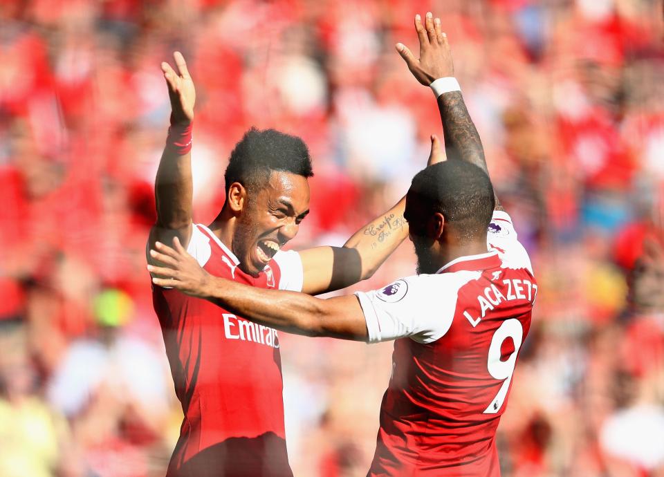  Aubameyang and Lacazette been in great form in front of goal for Arsenal this season