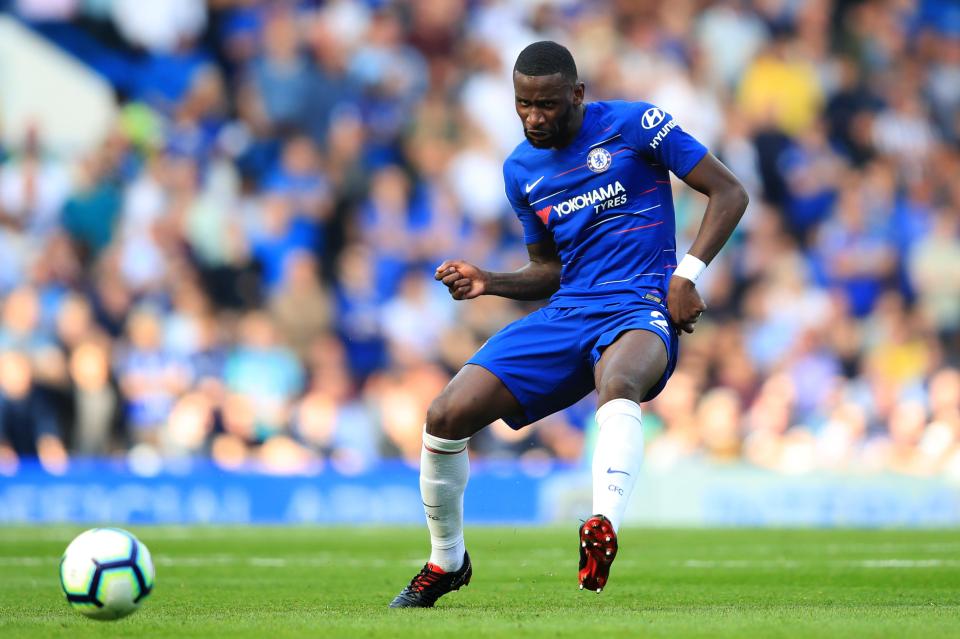  Antonio Rudiger has partnered David Luiz at the back for Chelsea
