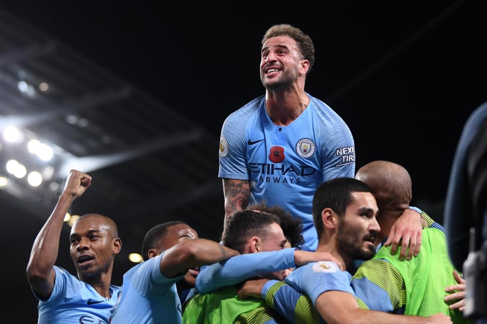  Manchester City moved 12 points ahead of their neighbours