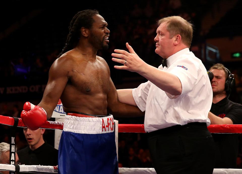  Referee Terry O'Connor called a halt to proceedings inside 78 seconds