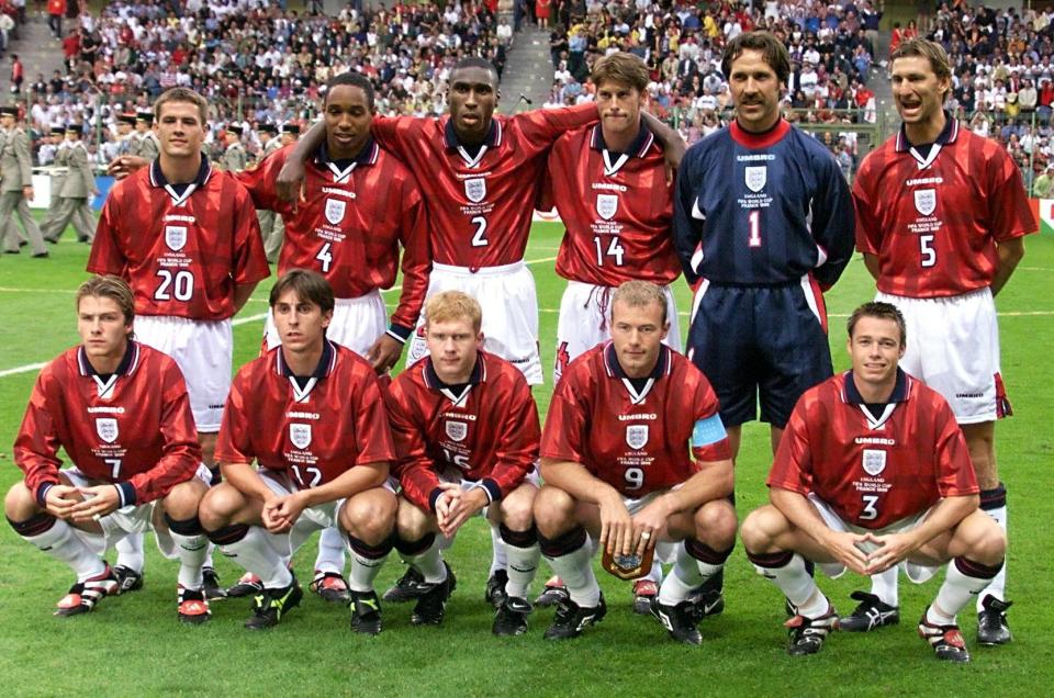  Ince and Campbell in the England team at the 1998 World Cup