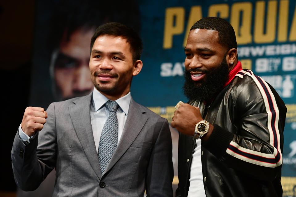  Manny Pacquiao and Adrien Broner will meet on January 19 in Las Vegas