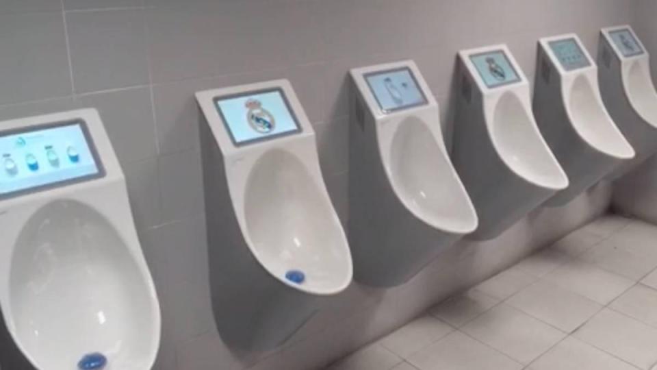  The new urinals at the Santiago Bernabeu