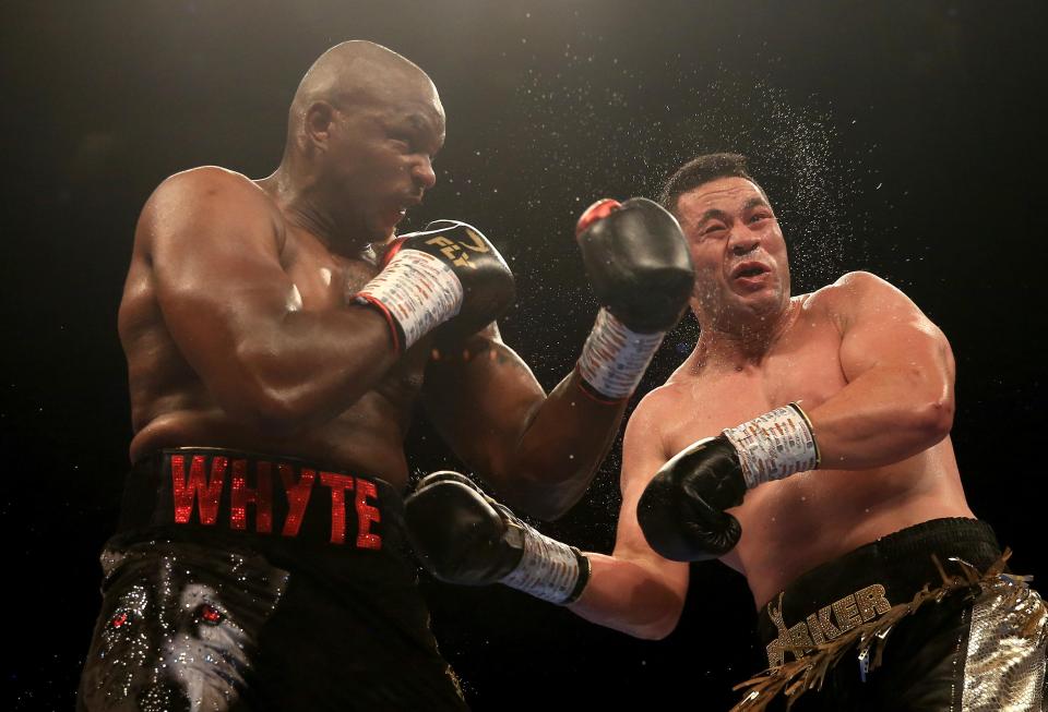  Dillian Whyte put Joseph Parker down twice in their fight before being knocked down himself