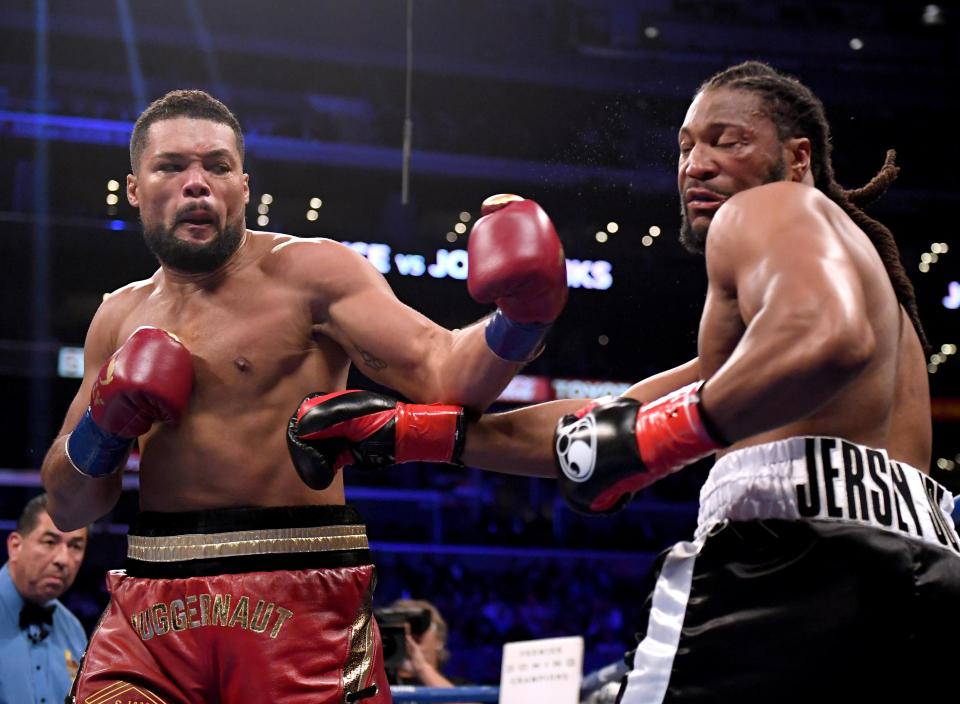  Joyce lands a sickening left hook to Joe Hanks