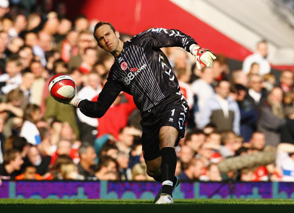 Mark Schwarzer in action for Middlesbrough