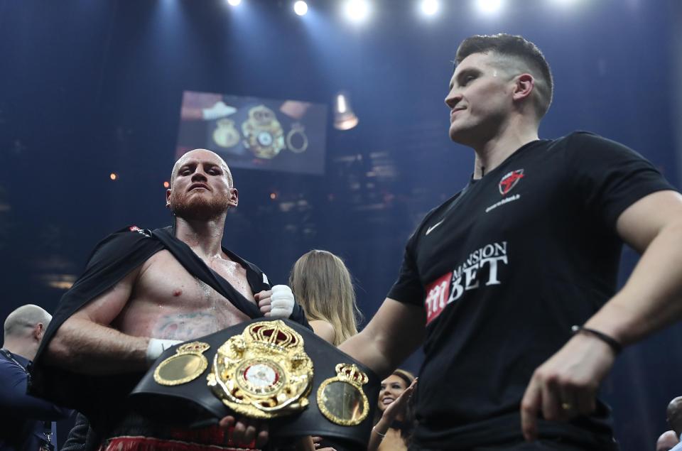  George Groves suffered a dislocated shoulder late on in his victory over Chris Eubank Jnr