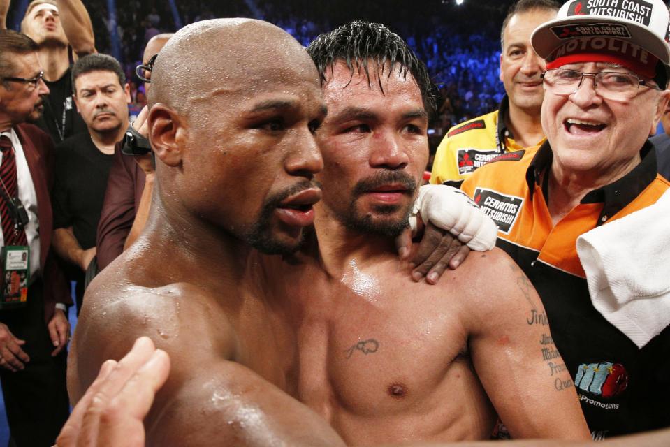  Floyd Mayweather beat Manny Pacquiao when they met in 2015