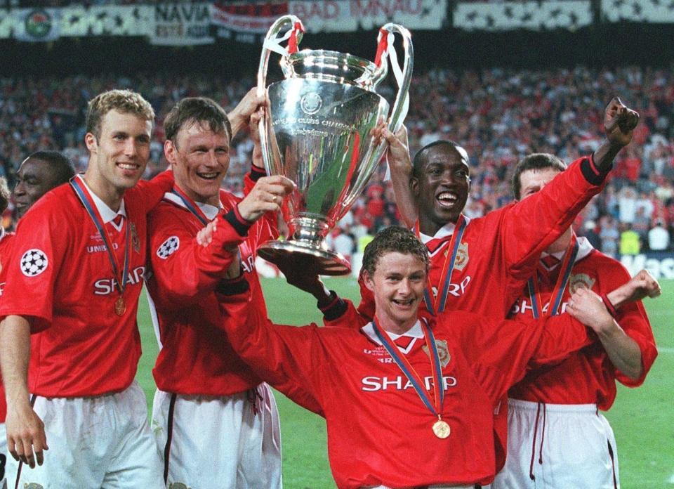 Solskjaer scored the winning goal in the Champions League final which saw Man United complete their magic treble