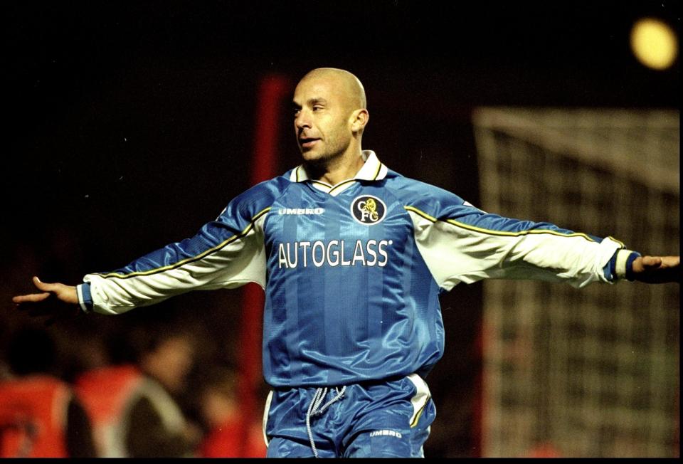  Gianluca Vialli scored 40 goals for Chelsea