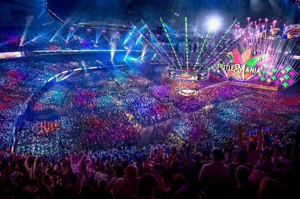  The set for WrestleMania 34 in New Orleans