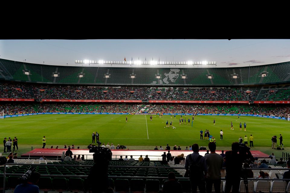  Real Betis play at the Estadio Benito Villamarin