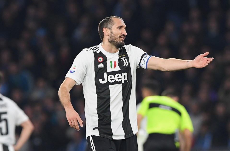  Georgio Chiellini may soon be replaced in Turin