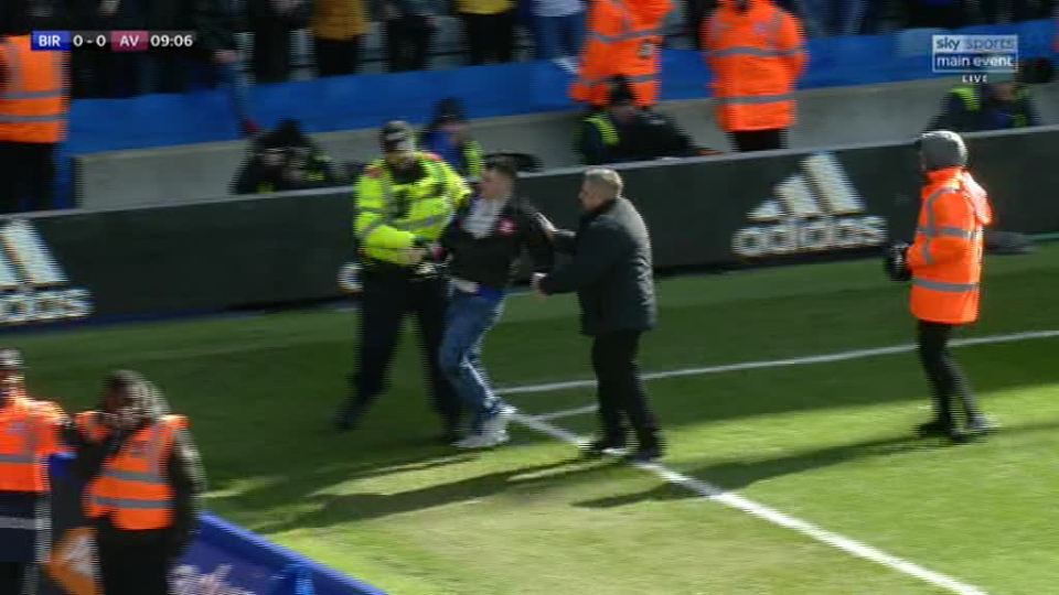  The man was led away by the authorities