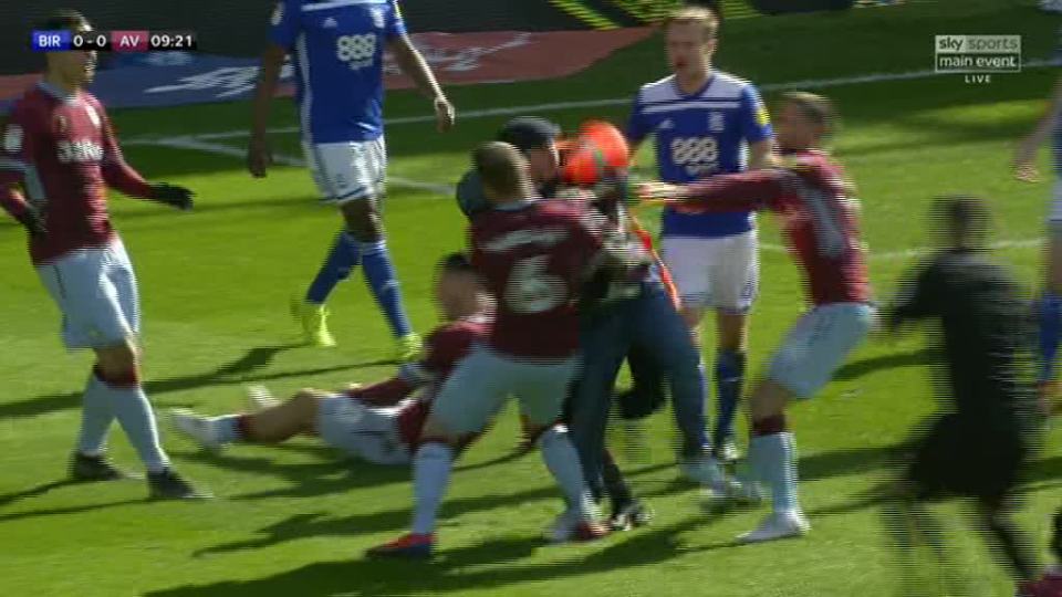  It sparked a huge melee involving both sets of players