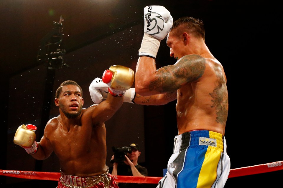 The only defeat of Hunter's career came to Usyk in 2017