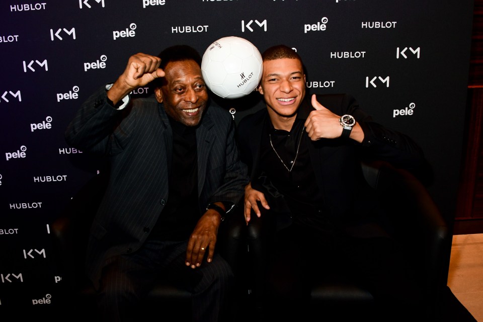  Pele met Kylian Mbappe earlier this week.