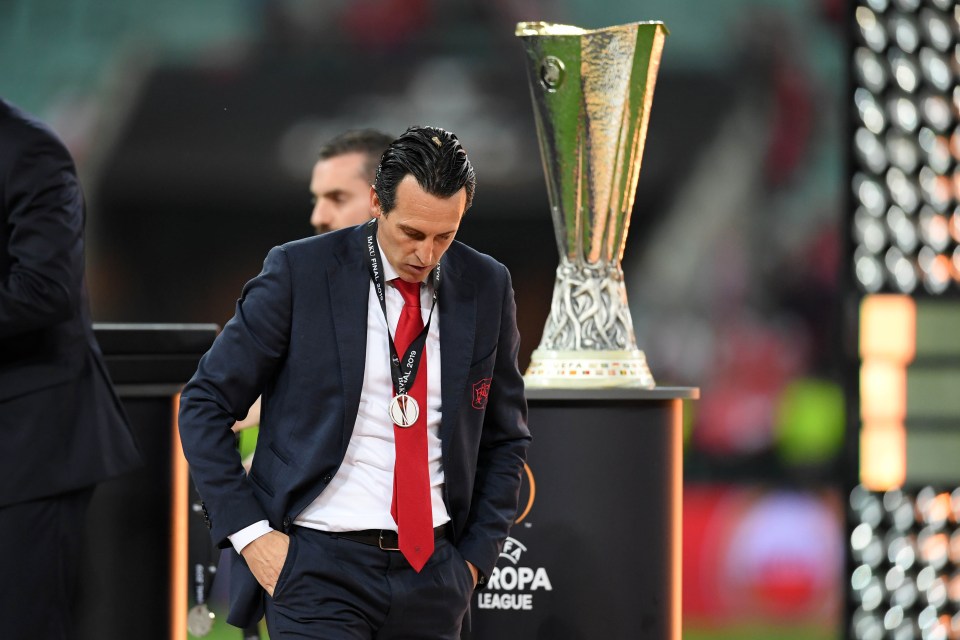  Unai Emery has had a difficult first season at the Emirates