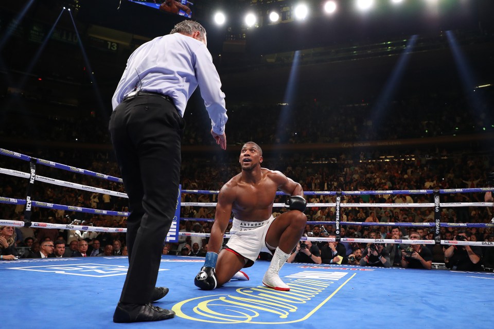  Joshua was knocked down four times by Ruiz Jr before succumbing to defeat