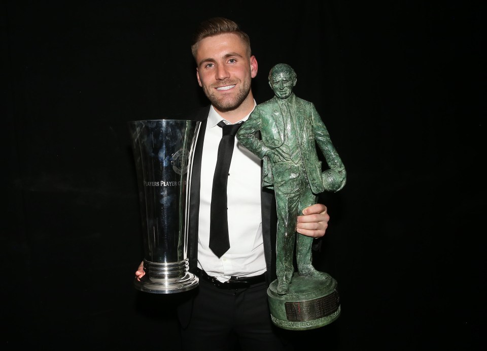  Luke Shaw won Manchester United's Players' Player of the Year and the Sir Matt Busby Fans' Player of the Year awards in 2018/19