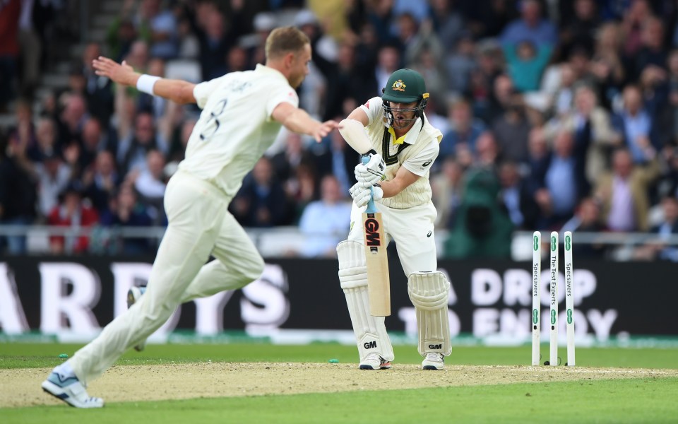  Broad also got in on the act on a great day for England
