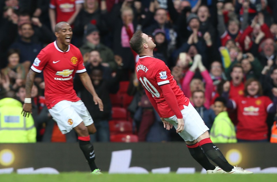  Wayne Rooney did his famous knockout celebration against Tottenham at Old Trafford in 2015