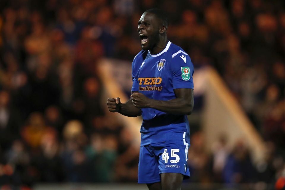  Former West Ham youngster Frank Nouble scored in the shoot-out for Colchester