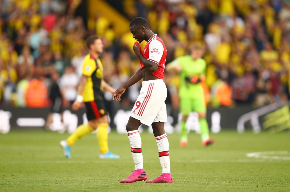 Pepe struggled for consistency during his time in north London