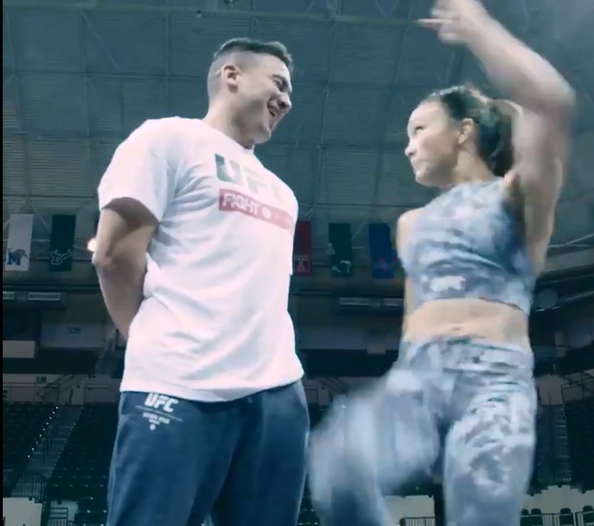  'Karate Hottie' lived up to her name at the UFC Tampa open workouts