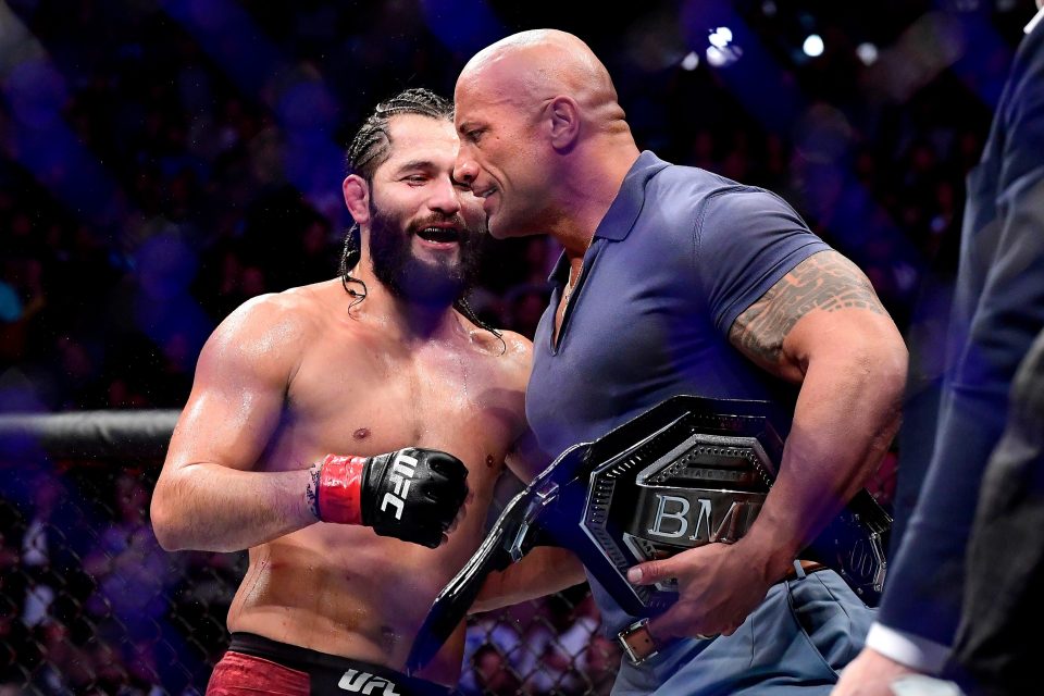  Jorge Masvidal and The Rock at UFC 244