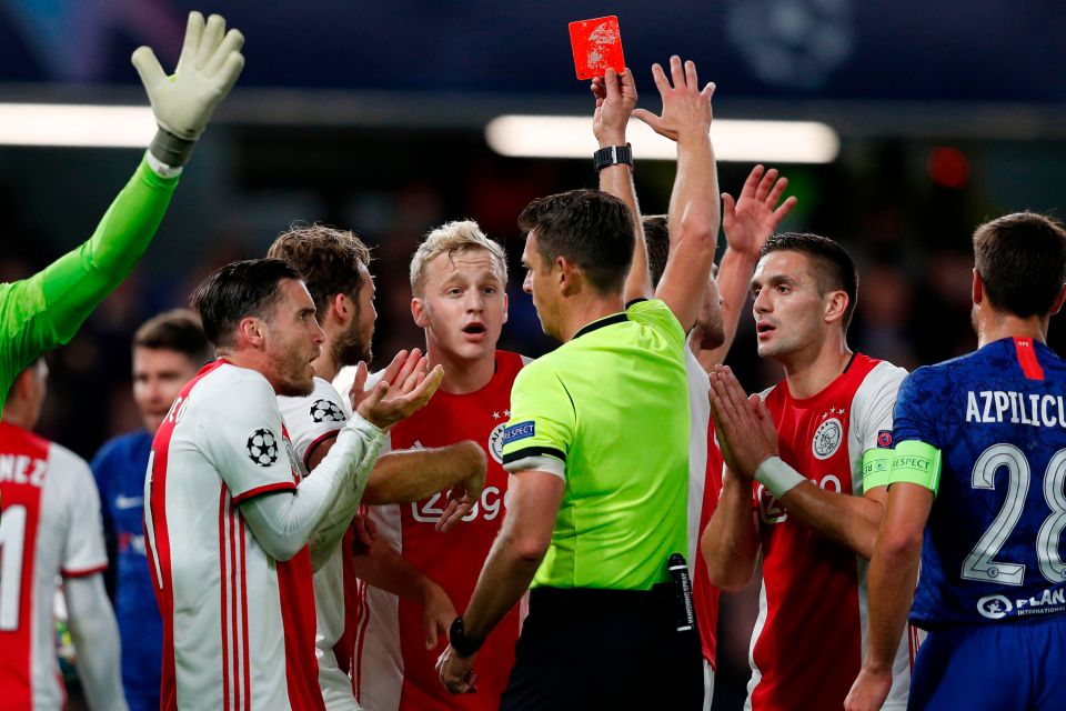  Ajax lost two players in quick succession